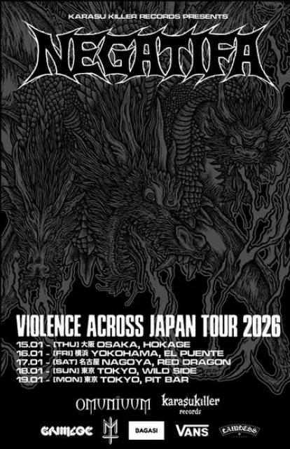 Top Music Japan - ライブ情報 - NEGATIFA - Violence Across Japan